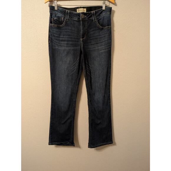 Democracy‎ Womens Ab Technology Jeans Size 10 Dark Wash Bootcut Mid Rise Denim - Picture 1 of 9